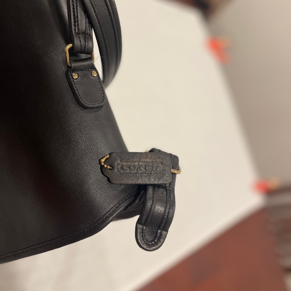 Vintage Coach Smooth Black Leather Metropolitan Briefcase Adj Strap 1133-311 OBO - Picture 9 of 16